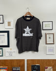 Street Grandma x AGUB Star Reader Tee (Round 4, Beige/Black Thin Stripe)