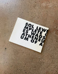 Sol LeWitt: Incomplete Open Cubes edited by Nicholas Baume