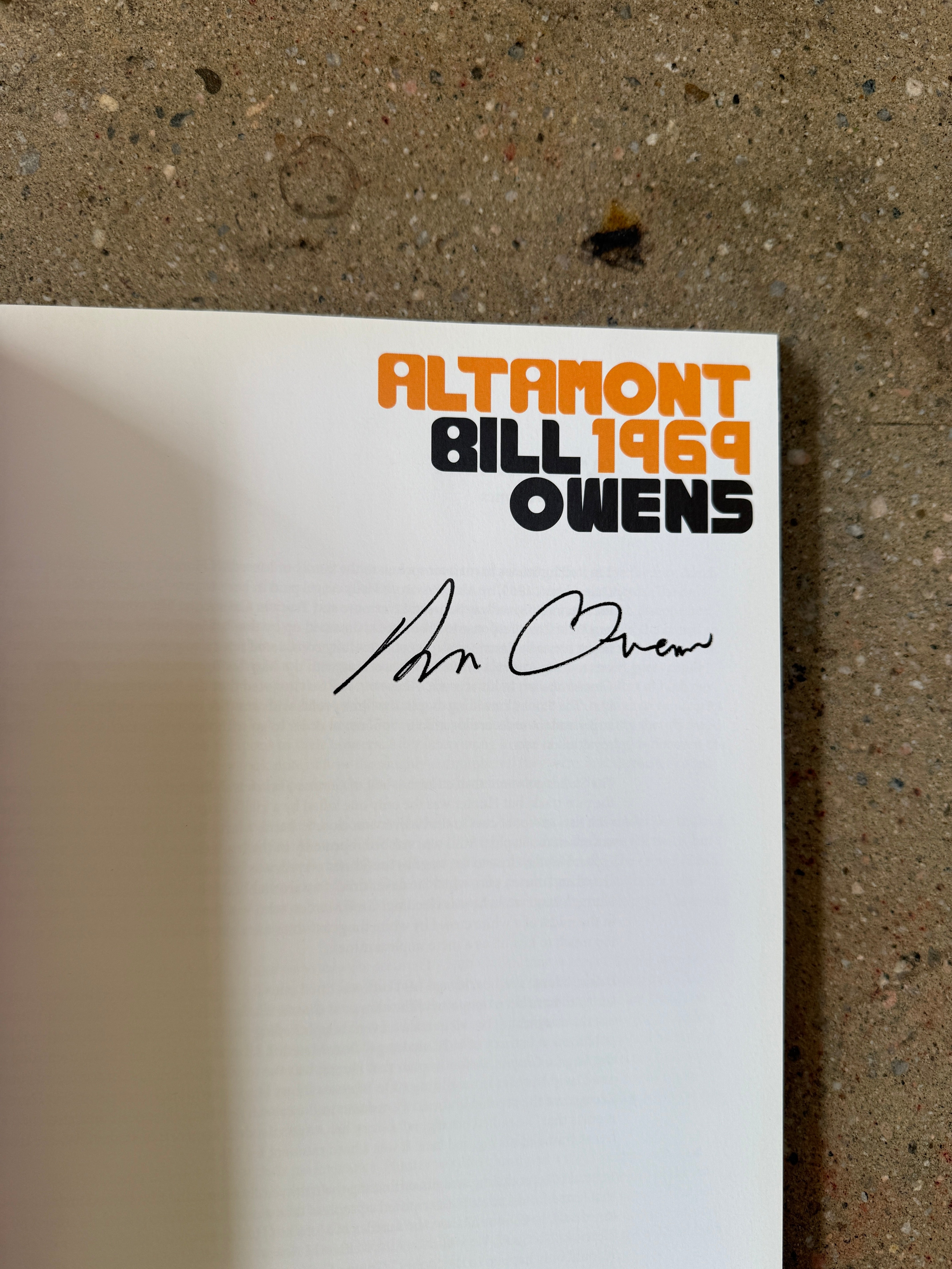 Altamont 1969 by Bill Owens (Signed Large Hardcover)