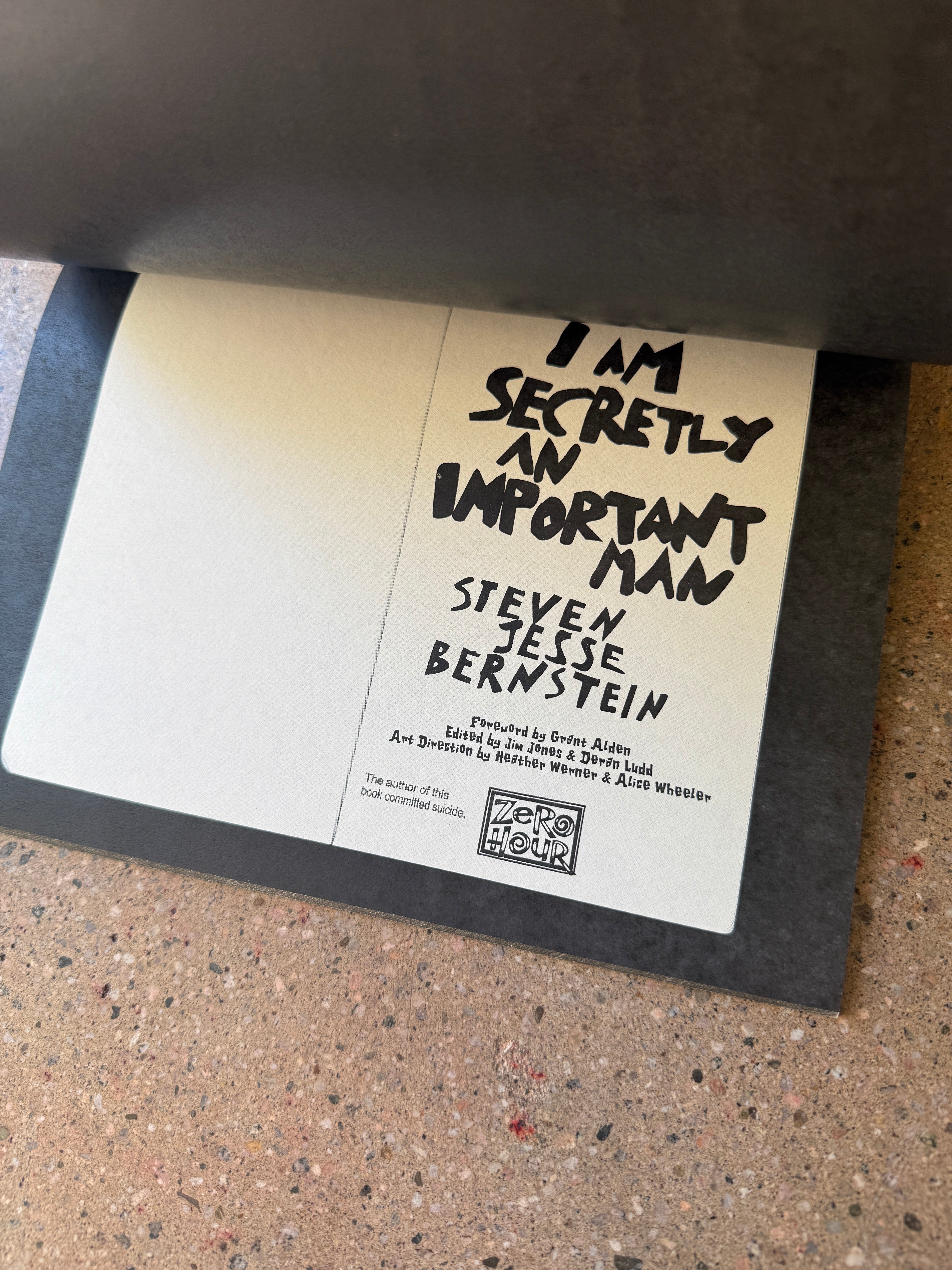 The Author of This Book Committed Suicide, Edition 1, Number X/500 by Aaron Krach