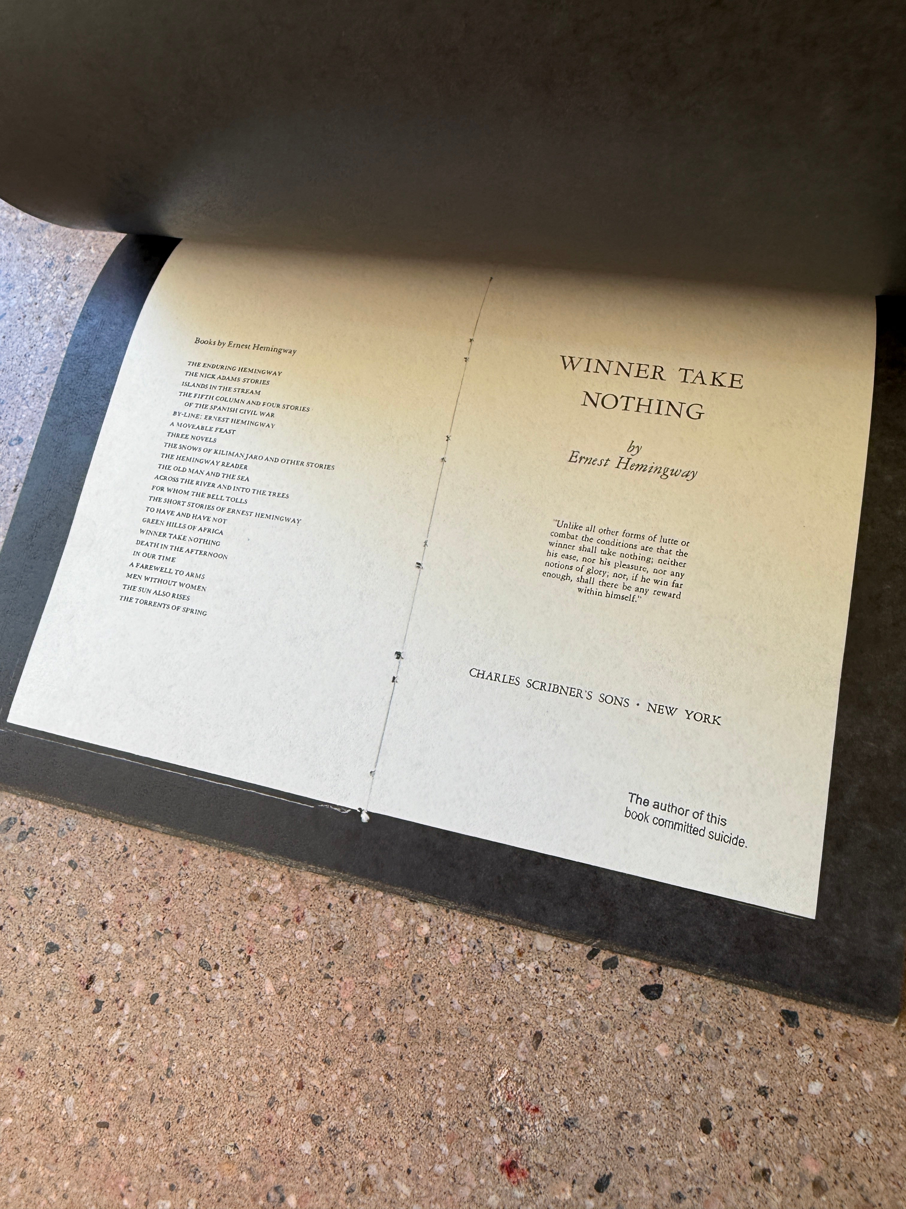 The Author of This Book Committed Suicide, Edition 1, Number X/500 by Aaron Krach