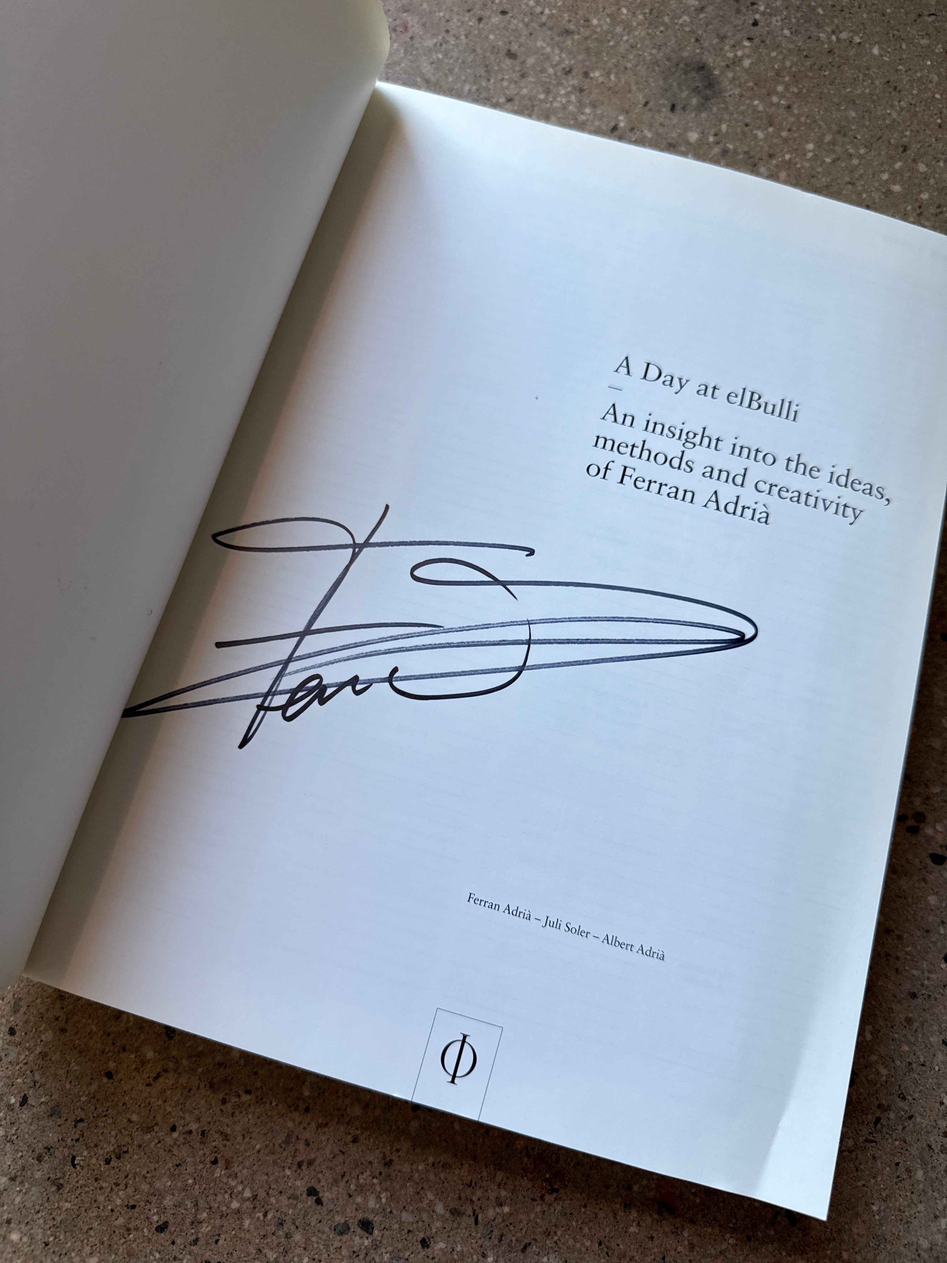 A Day at elBulli by Ferran Adria (Phaidon Large Softcover) – A