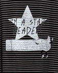 Street Grandma x AGUB Star Reader Tee (Round 4, Beige/Black Thin Stripe)