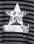 Street Grandma x AGUB Star Reader Tee (Round 4, Black/Gray Stripe)
