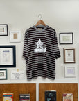 Street Grandma x AGUB Star Reader Tee (Round 4, Brown/Gray Stripe)