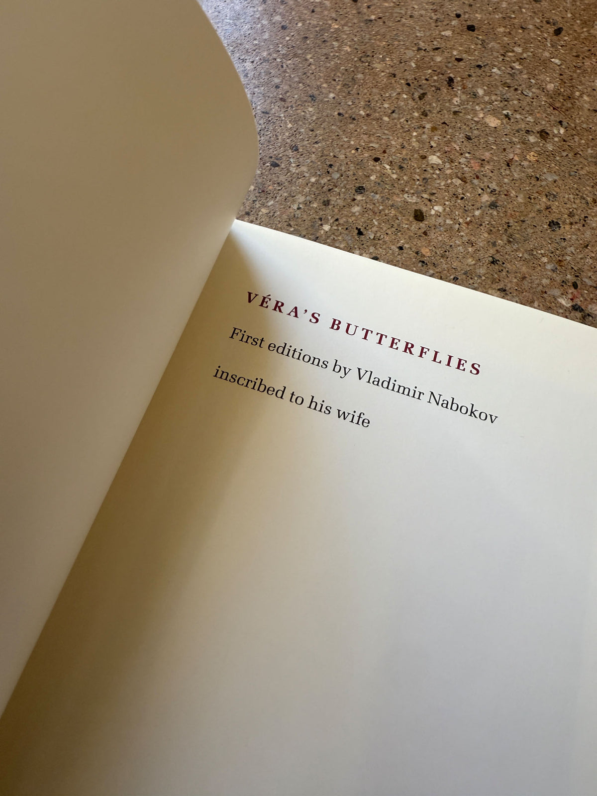 Vera's Butterflies by Glenn Horowitz Bookseller