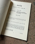 Ante: Volume 2, Number 2, Spring 1966 edited by Frances Colvin