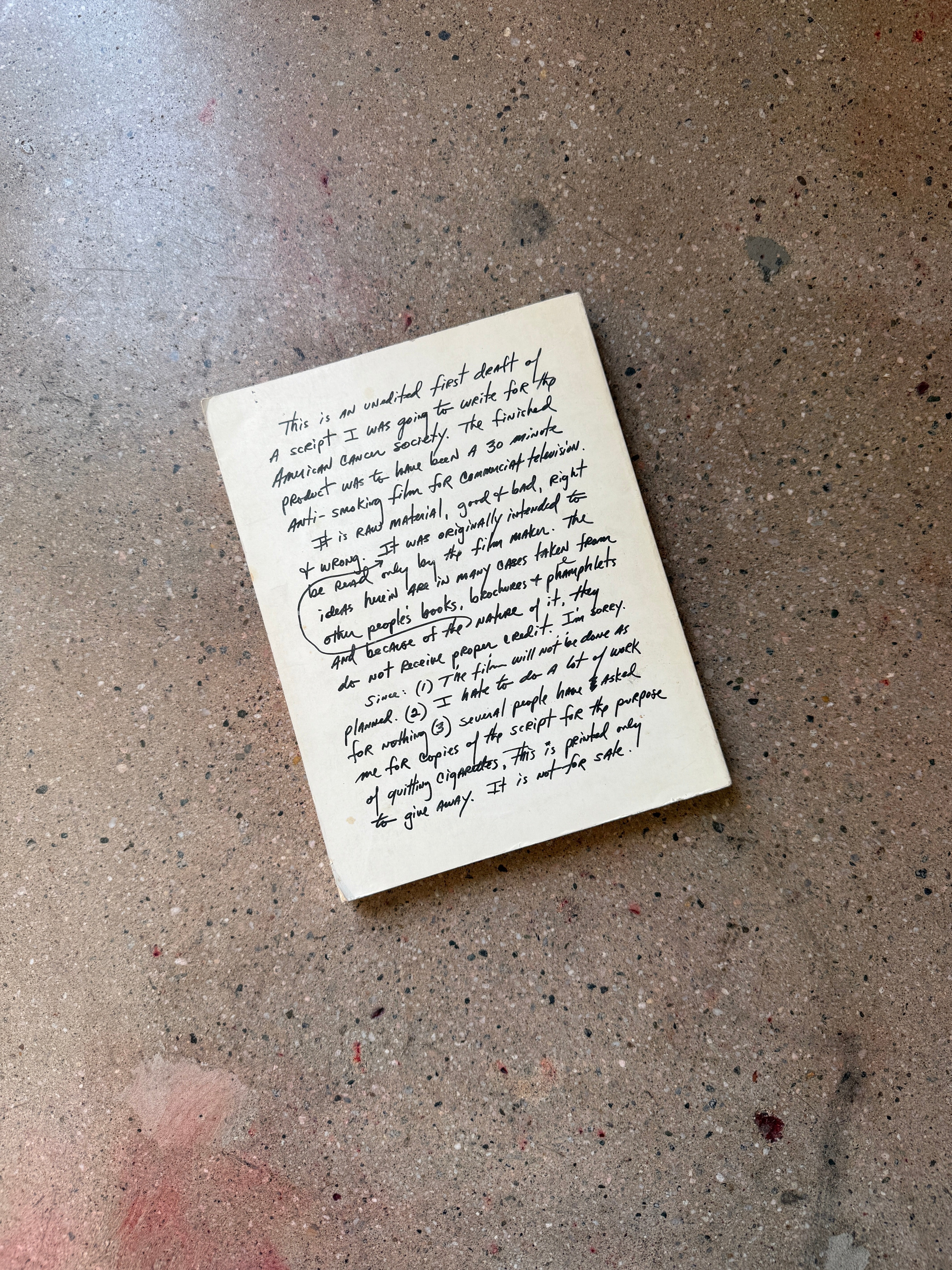 Cancer Society Script by Mason William