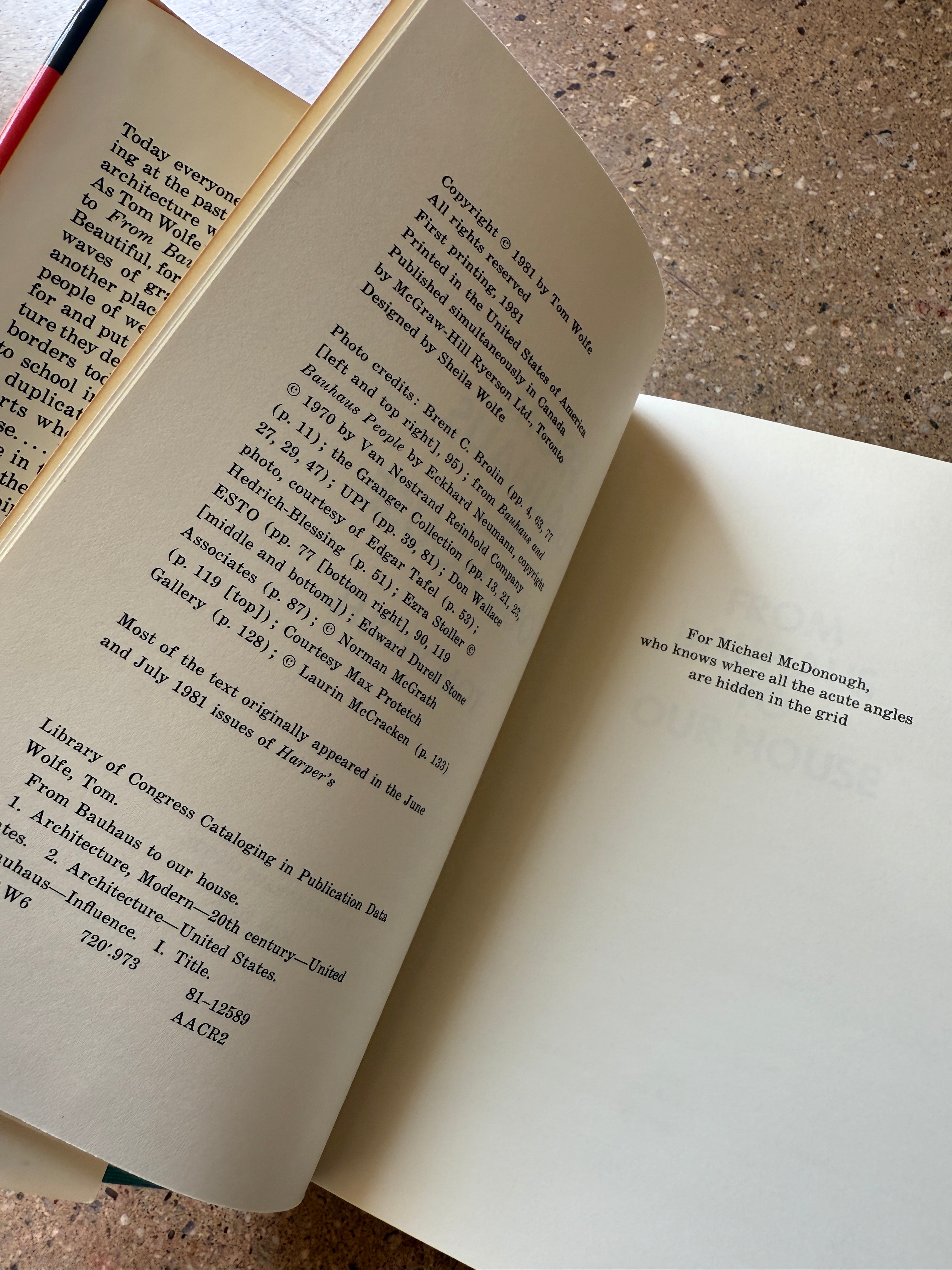 From Bauhaus to Our House by Tom Wolfe