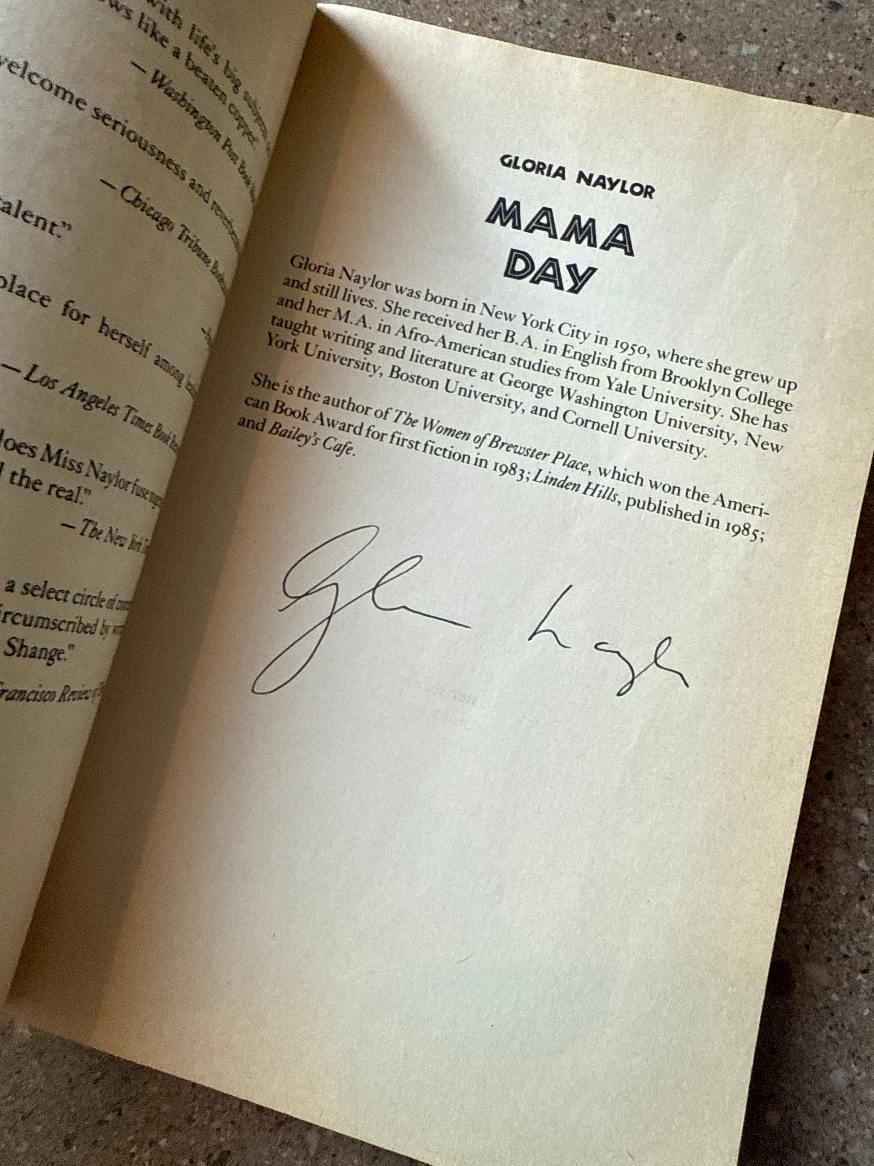 Mama Day by Gloria Naylor (1st Printing Vintage Contemporaries Trade)
