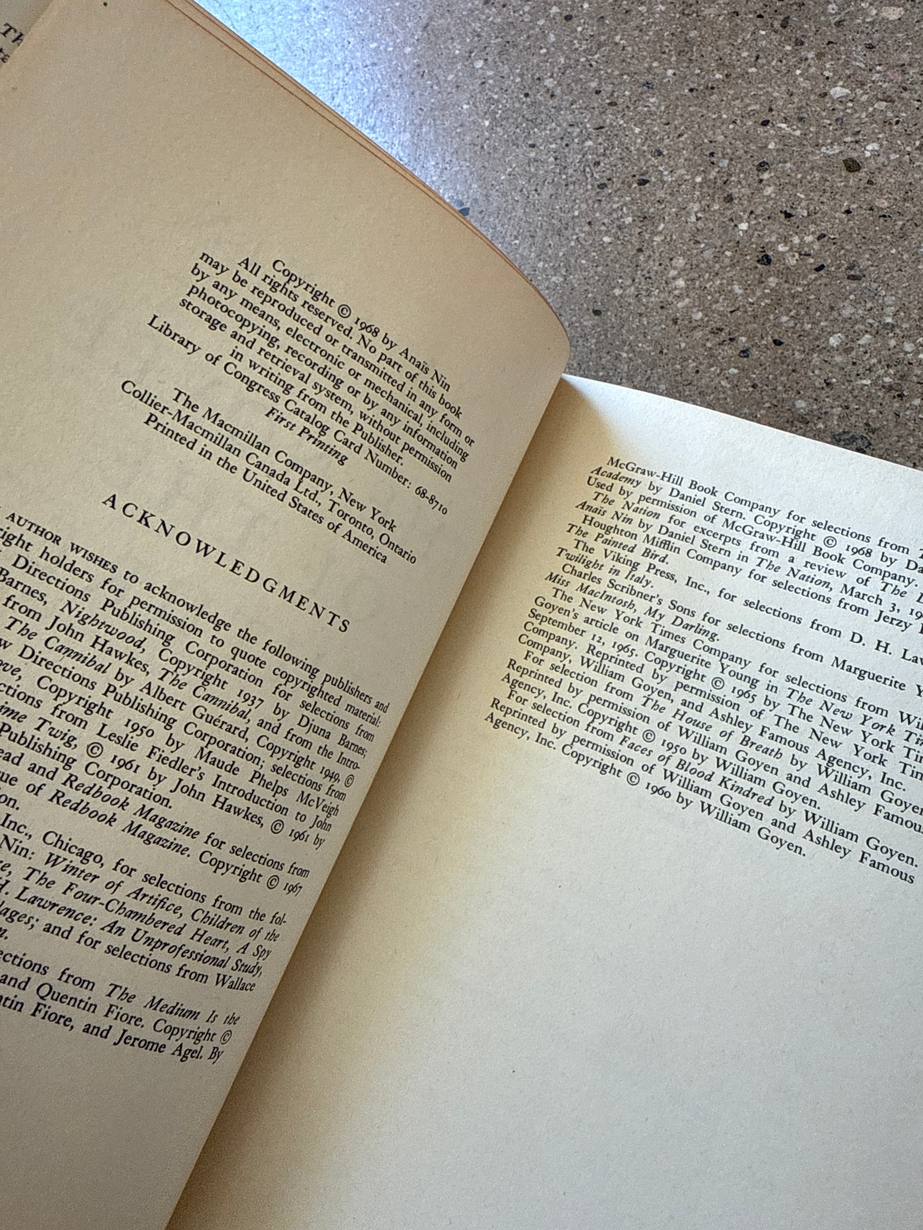 The Novel of the Future by Anais Nin