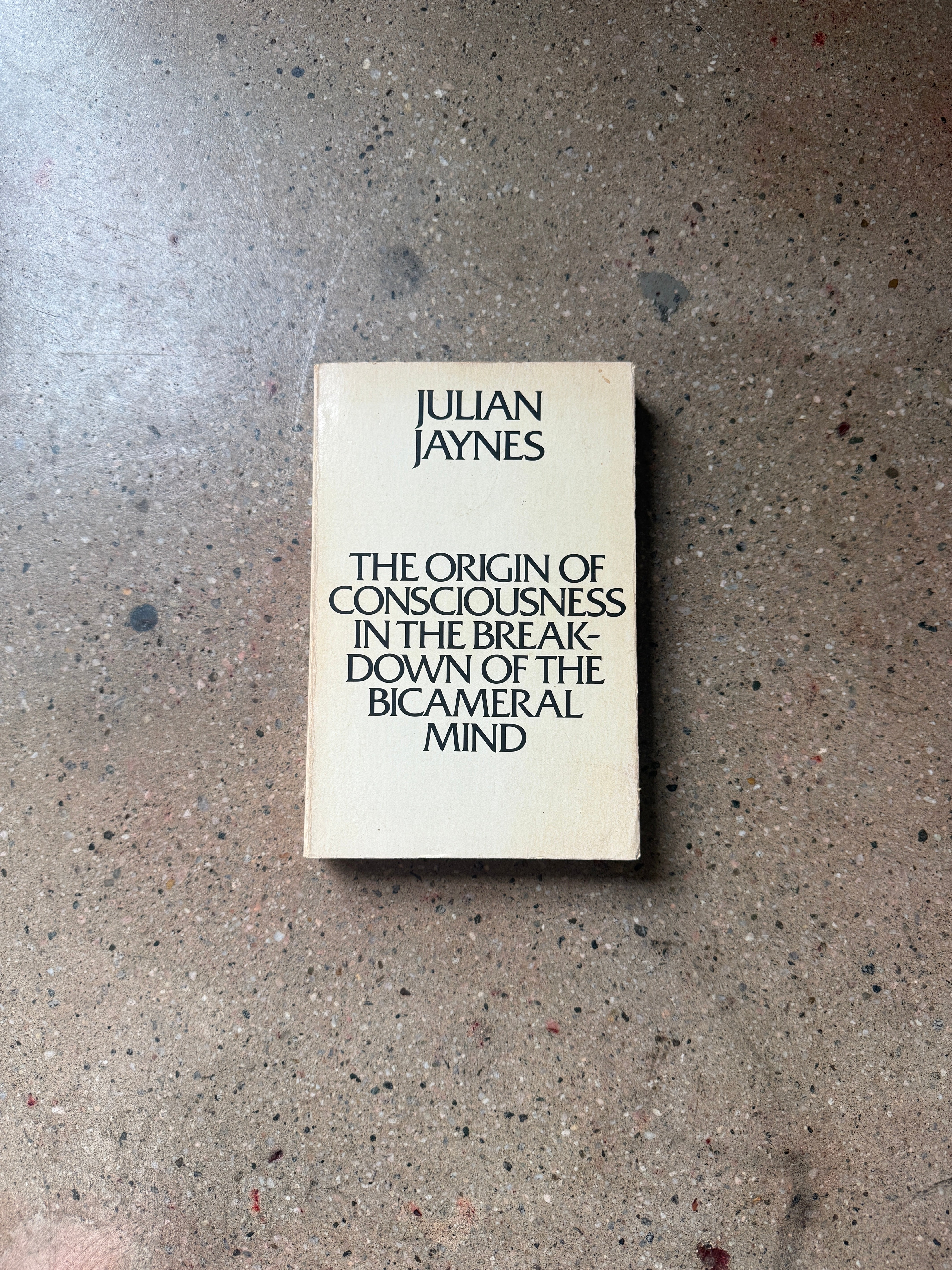 The Origin of Consciousness in the Breakdown of the Bicameral Mind by Julian Jaynes