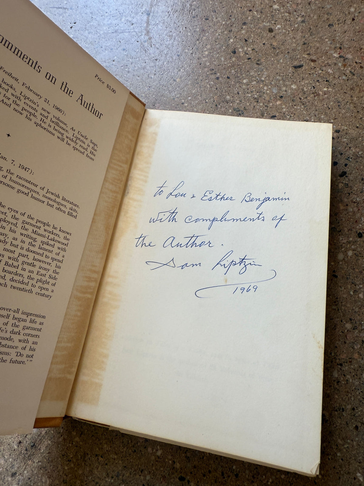 Tales of a Tailor by Sam Liptzin