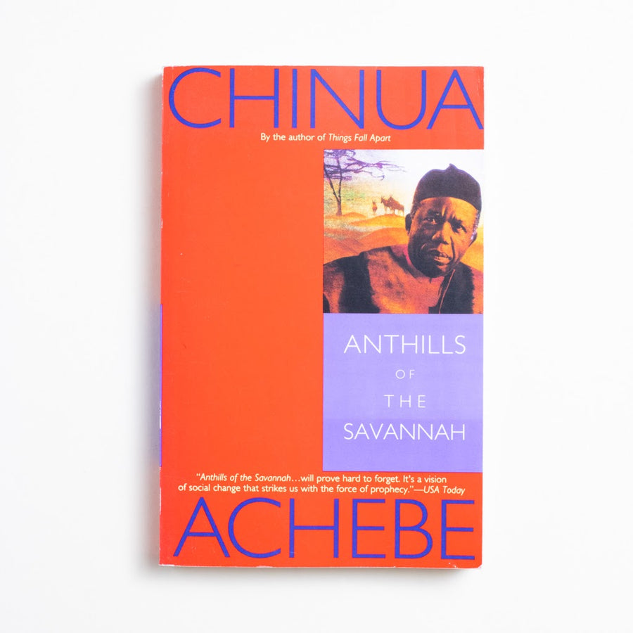 Anthills of the Savannah by Chinua Achebe, Anchor Books, Trade Softcover from A GOOD USED BOOK. A later novel from Achebe, this work is one that
he considered a spiritual successor to his famous
series beginning with 