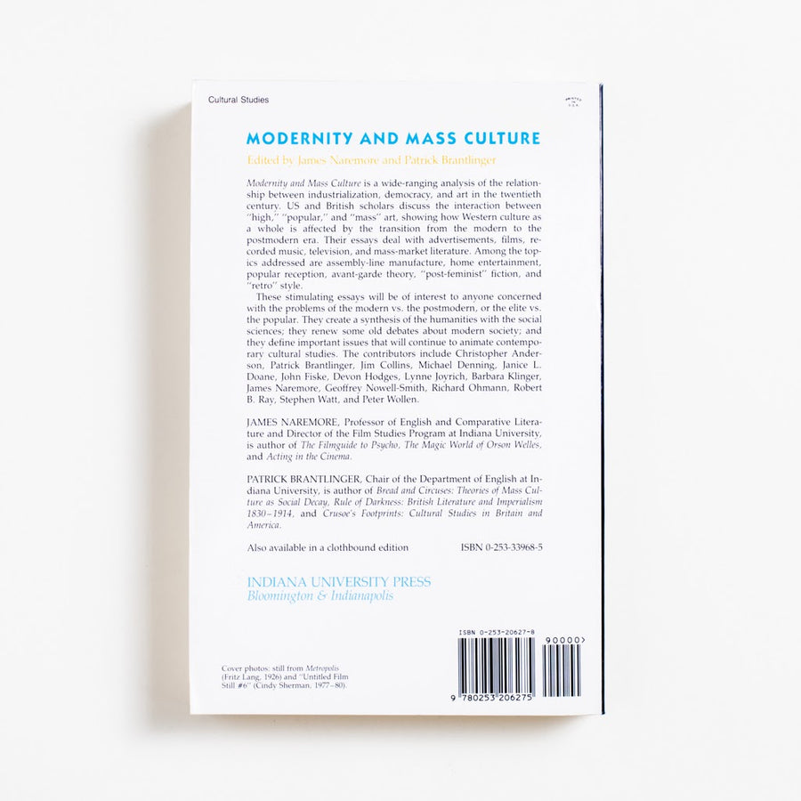 Modernity and Mass Culture (Trade) by James Naremore and Patrick Brantlinger
