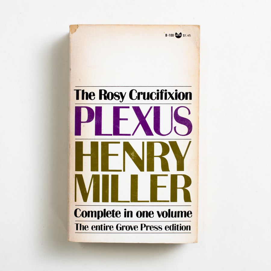 Plexus by Henry Miller, Grove Press Black Cat Edition, Paperback from A GOOD USED BOOK.  1965 8th Printing Literature 