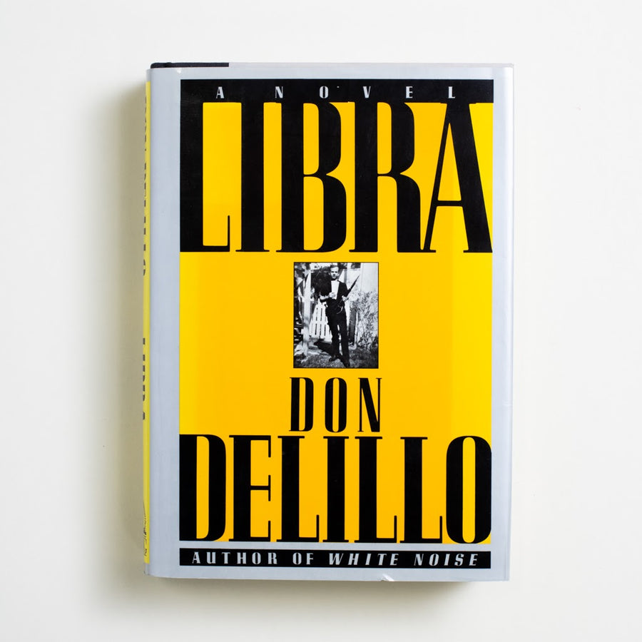Libra by Don DeLillo, Viking Press, Hardcover w. Dust Jacket from A GOOD USED BOOK. From the American news media to government 
conspiracy to President Kennedy's assassination,
Don DeLillo never feels to teach... or to shock.   1988 No Stated Printing Literature readingbrb