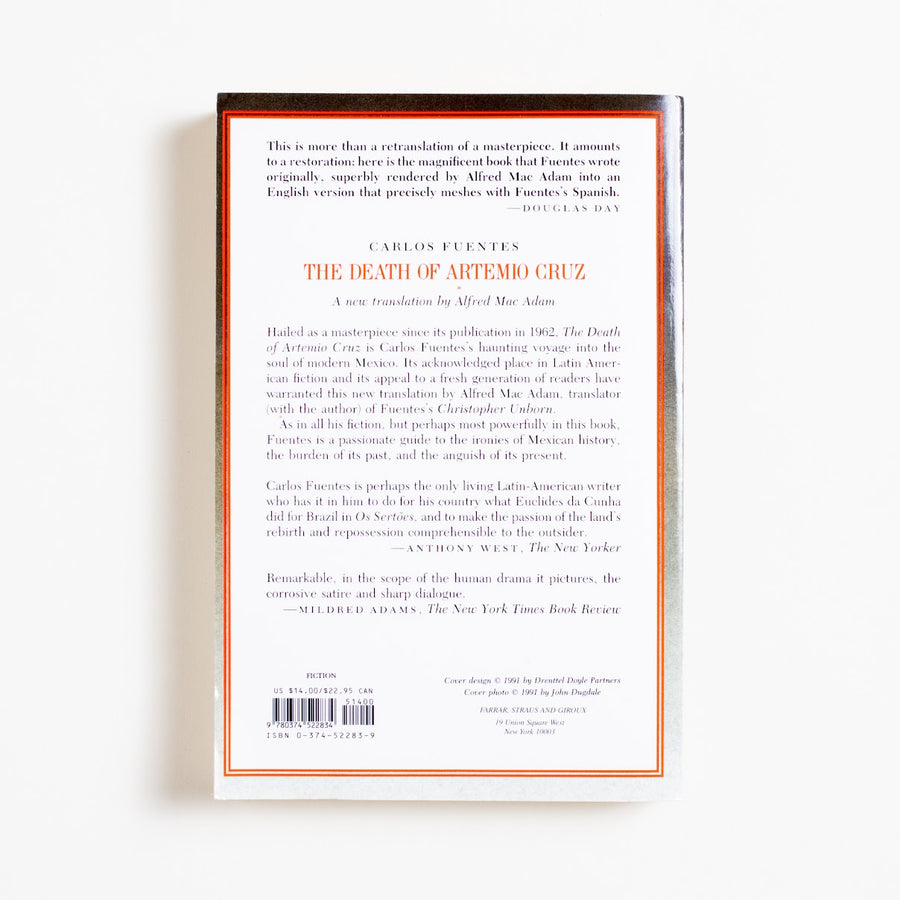 The Death of Artemio Cruz (Trade) by Carlos Fuentes