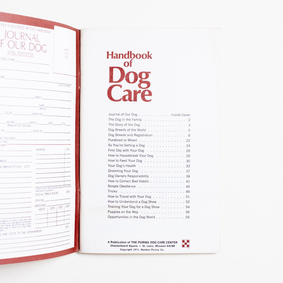 Handbook of Dog Care (Booklet) by Uncredited