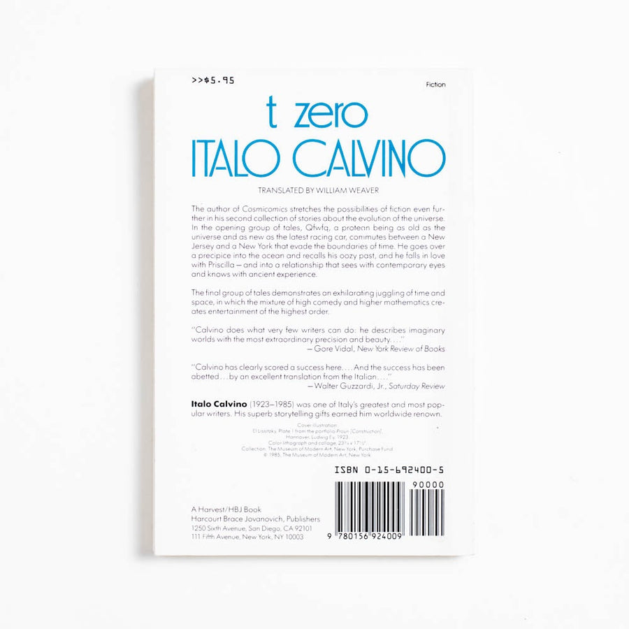 t zero (Trade) by Italo Calvino