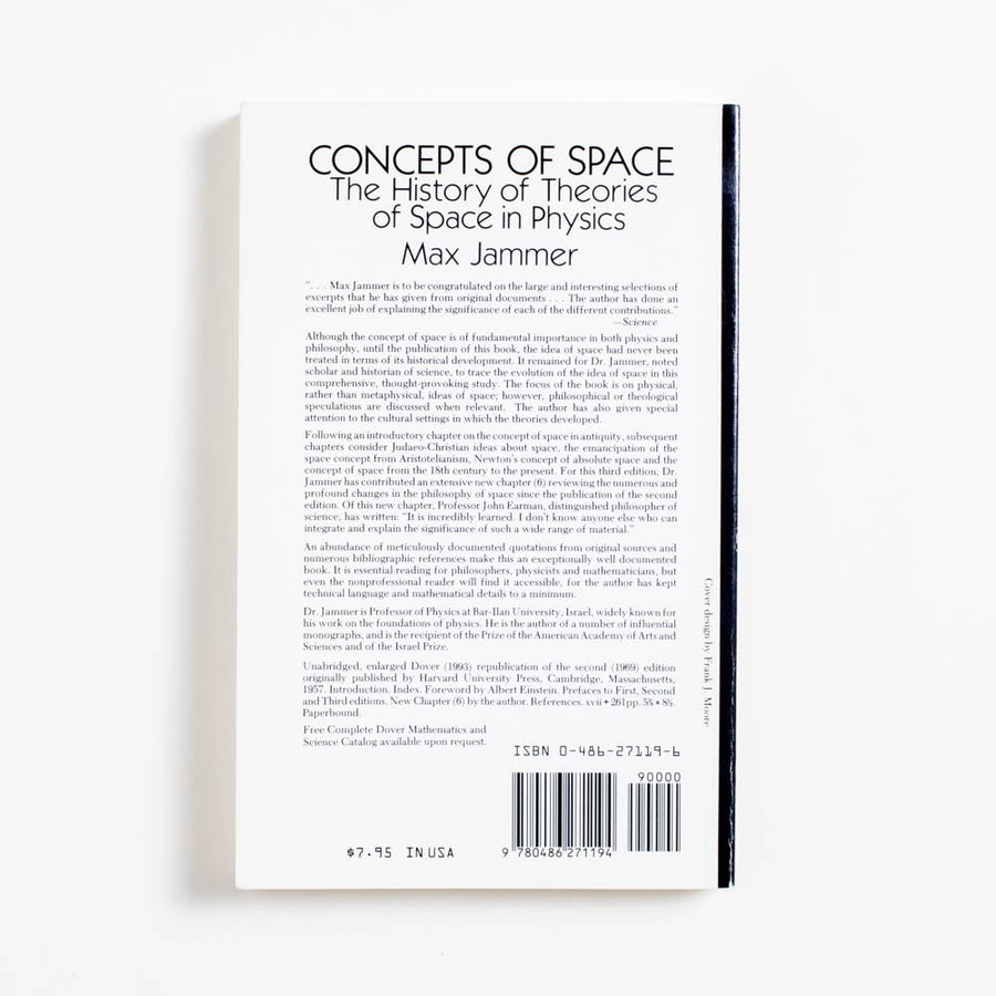 Concepts of Space: The History of Theories of Space in Physics (Trade) by Max Jammer