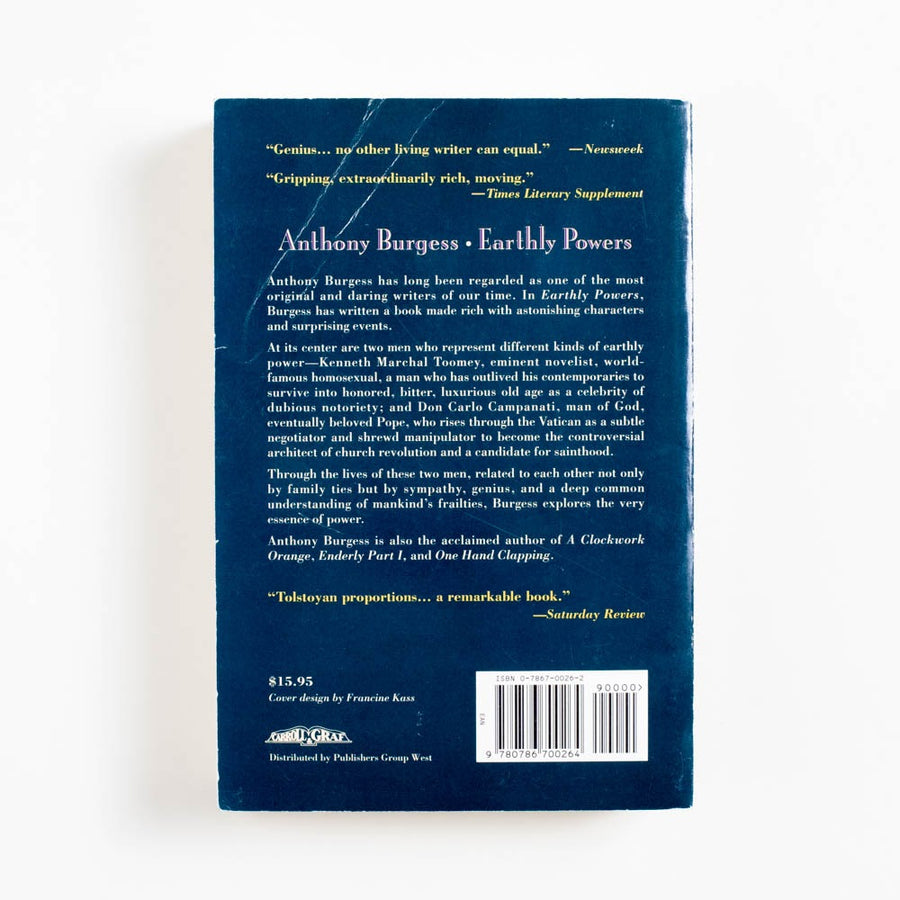 Earthly Powers (1st Carroll & Graf Printing) by Anthony Burgess