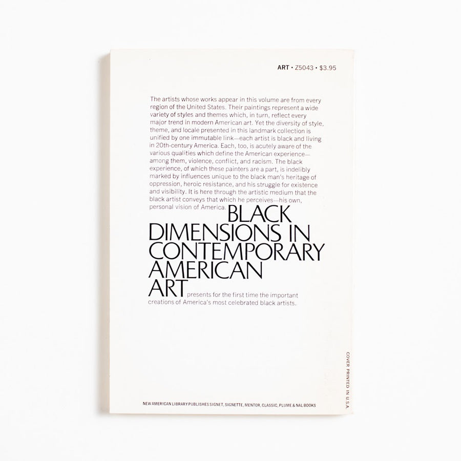 Black Dimensions in Contemporary American Art (1st New American Library Printing) edited by J. Edward Atkinson