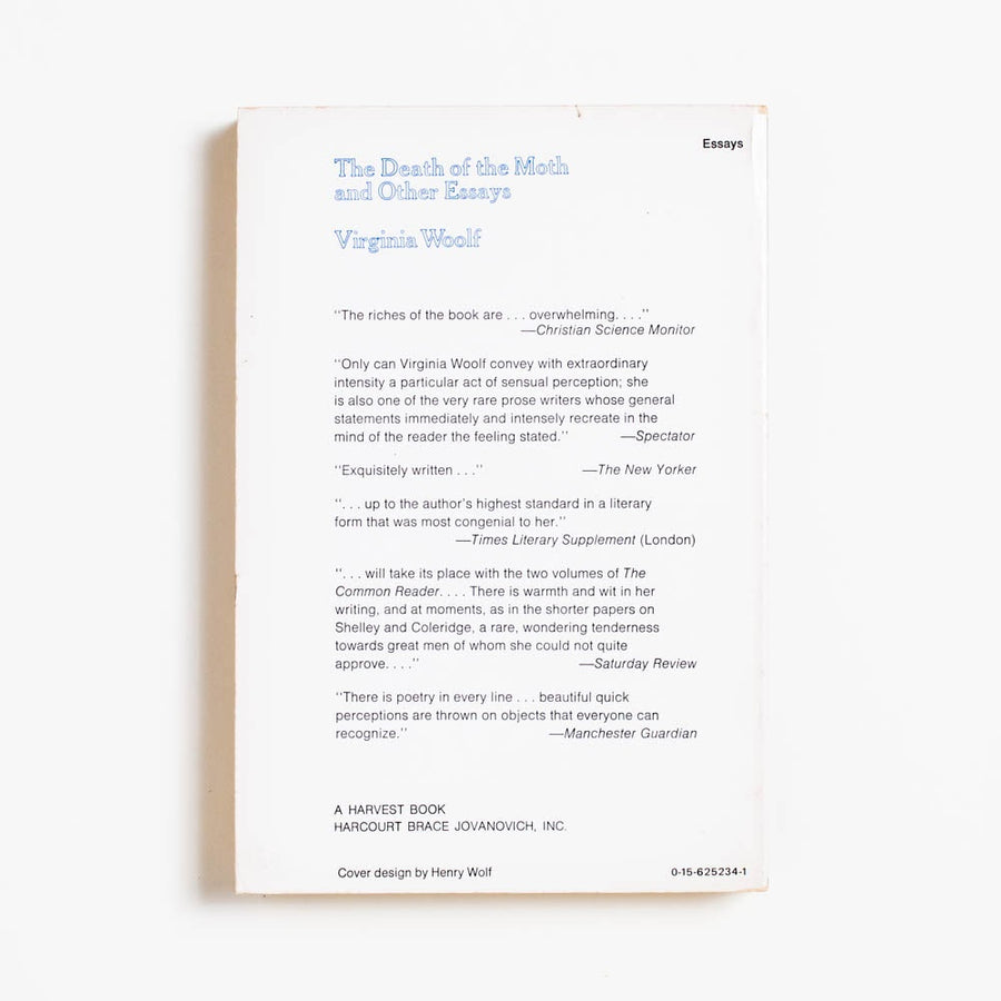 The Death of the Moth and Other Essays (2nd Harvest Printing) by Virginia Woolf