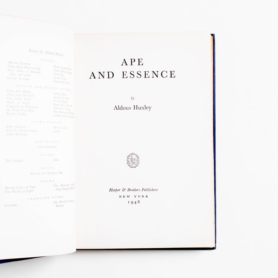 Ape and Essence (1st American Edition) by Aldous Huxley