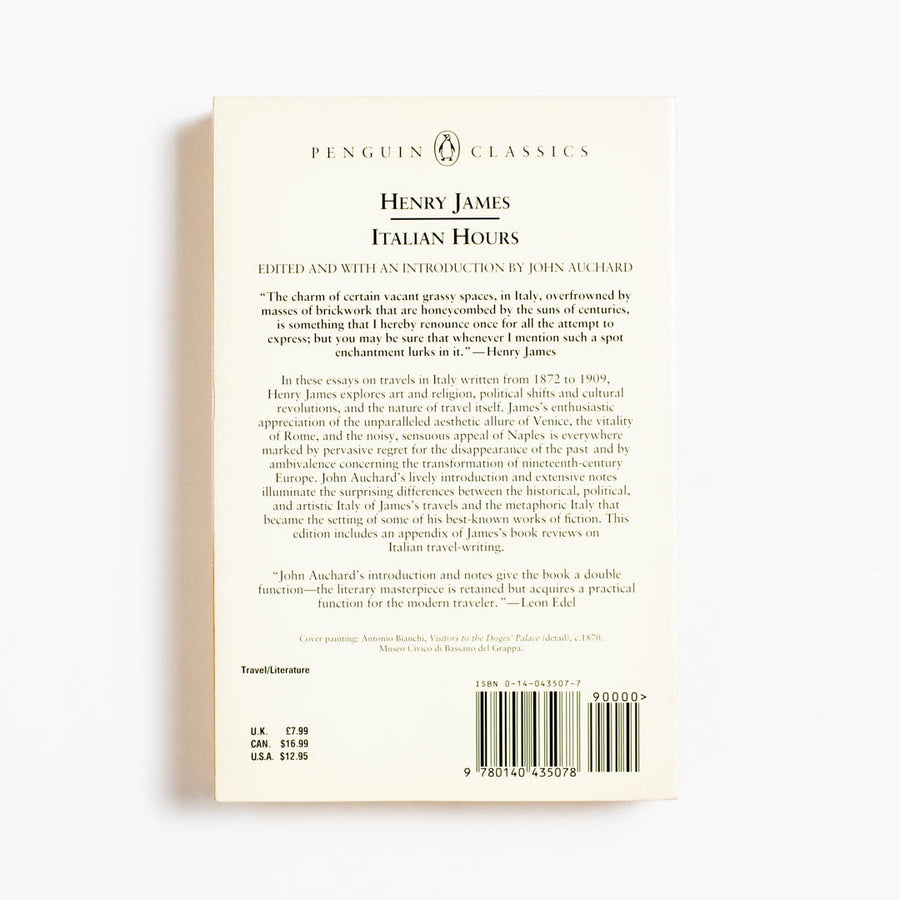 Italian Hours (Trade) by Henry James