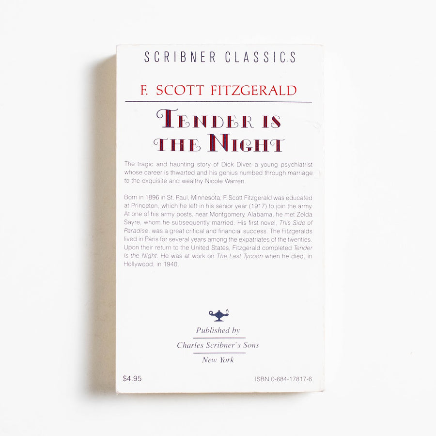Tender is the Night  (Scribner) by F. Scott Fitzgerald