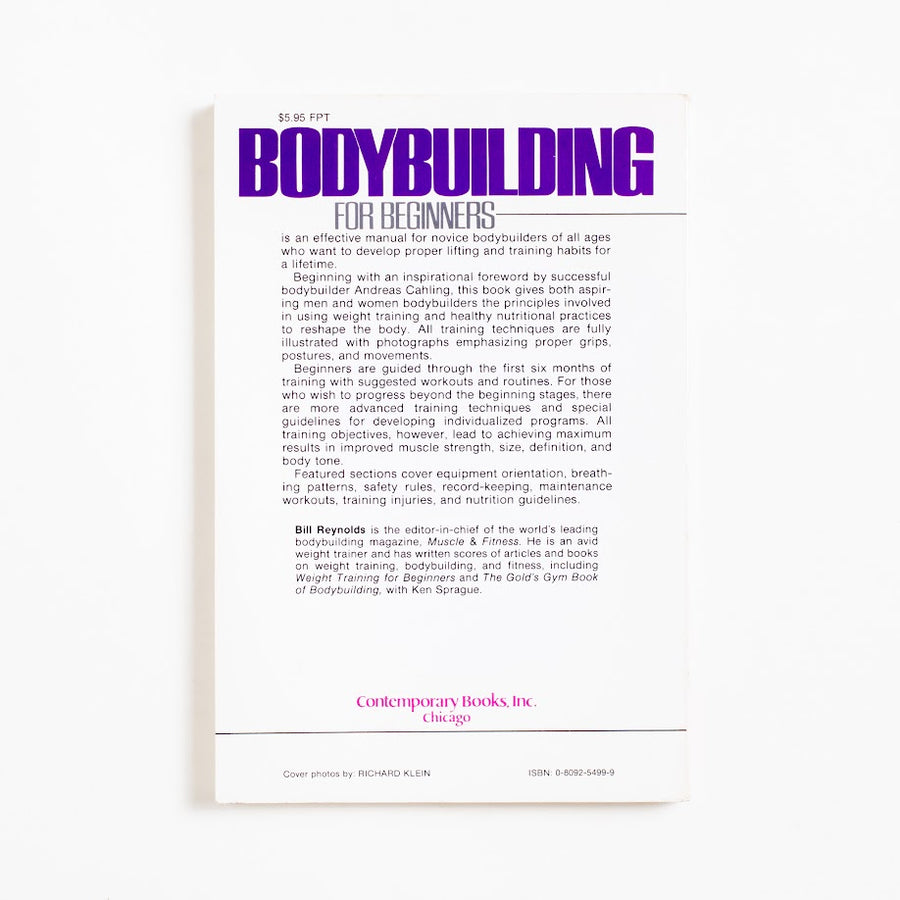 Bodybuilding for Beginners (Trade) by Bill Reynolds