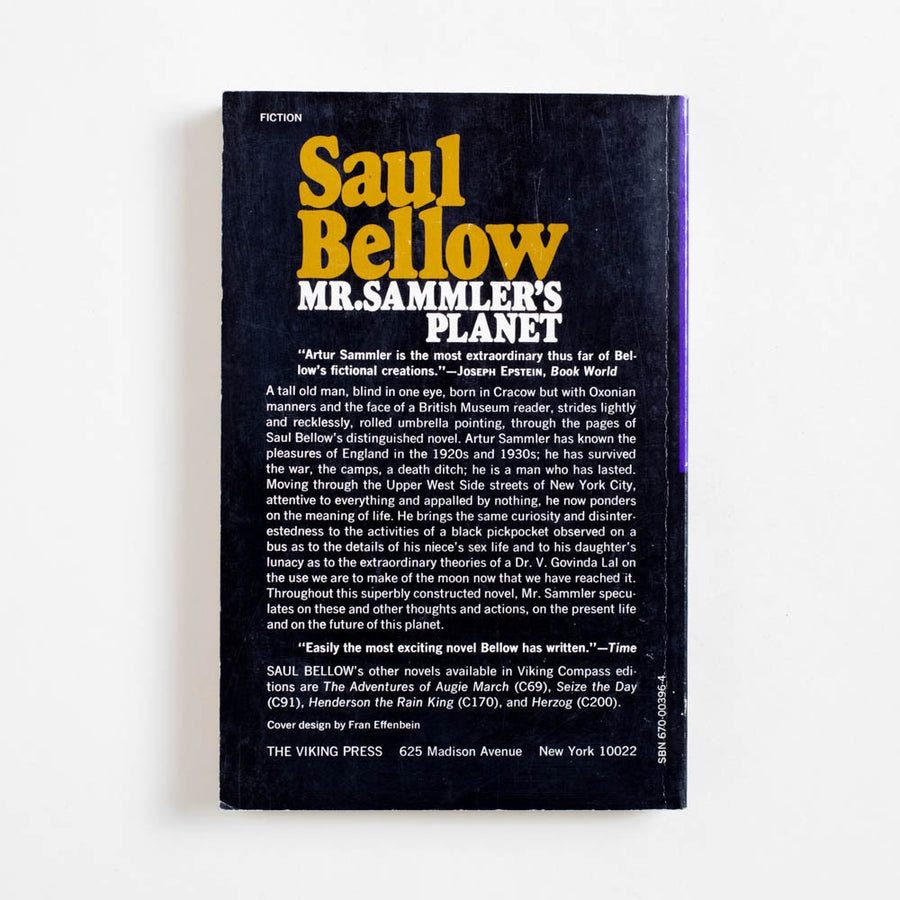 Mr. Sammler's Planet (Trade) by Saul Bellow