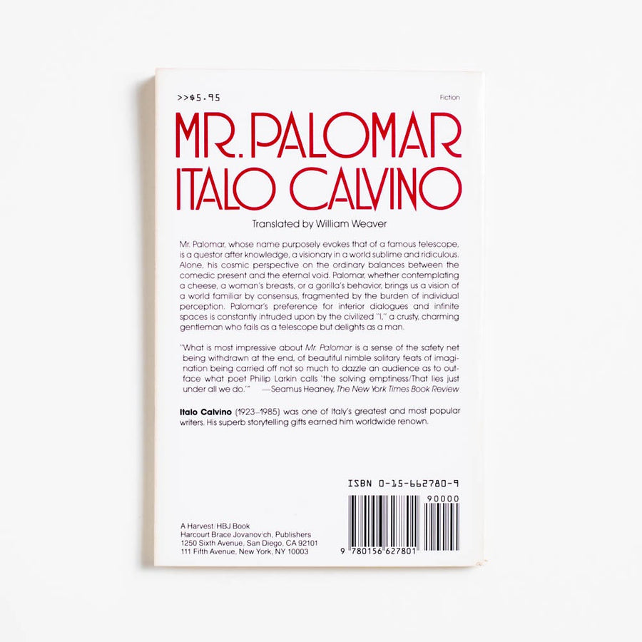Mr. Palomar (1st Harvest Printing) by Italo Calvino