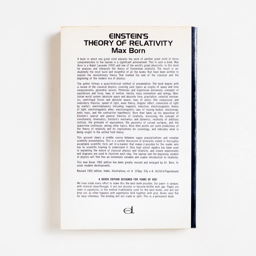 Einstein's Theory of Relativity (Trade) by Max Born