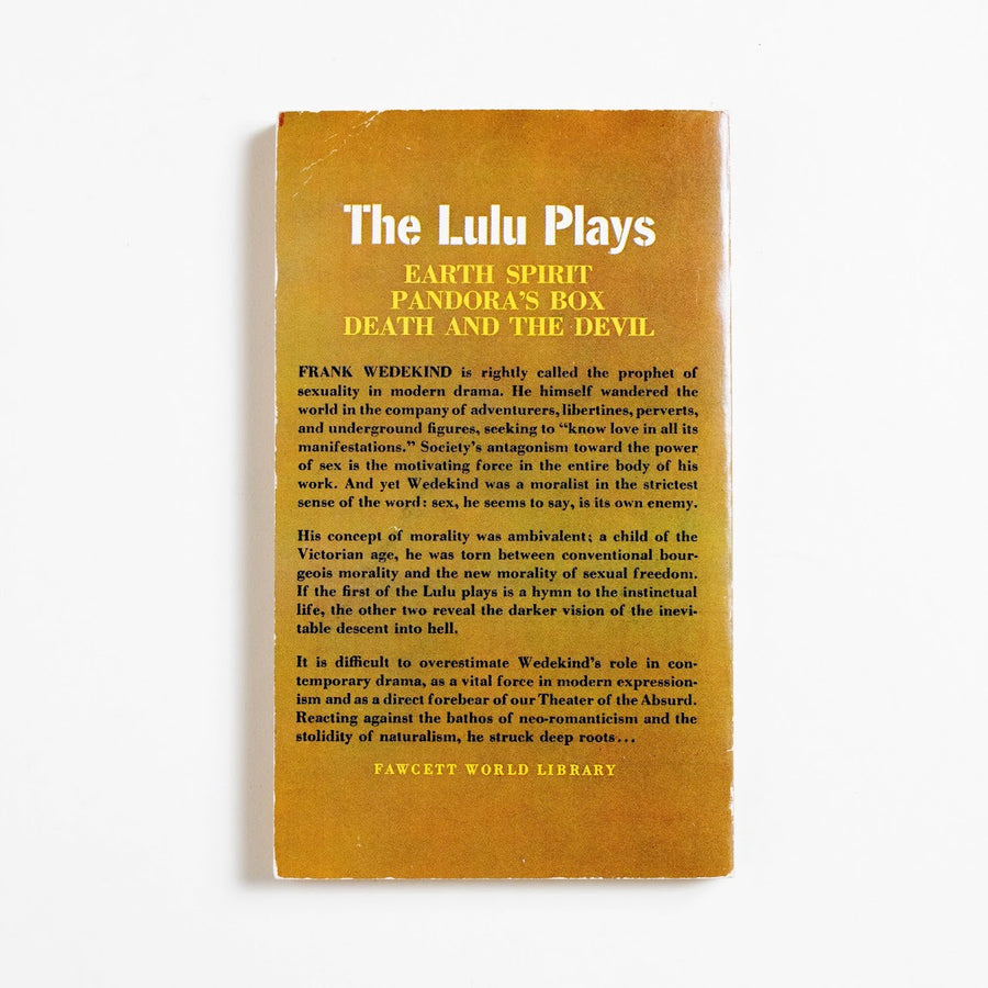 The Lulu Plays (Fawcett ) by Frank Wedekind