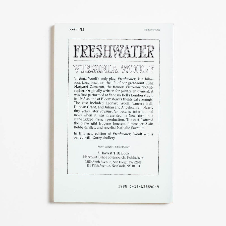 Freshwater: A Comedy (1st Harvest Printing) by Virginia Woolf